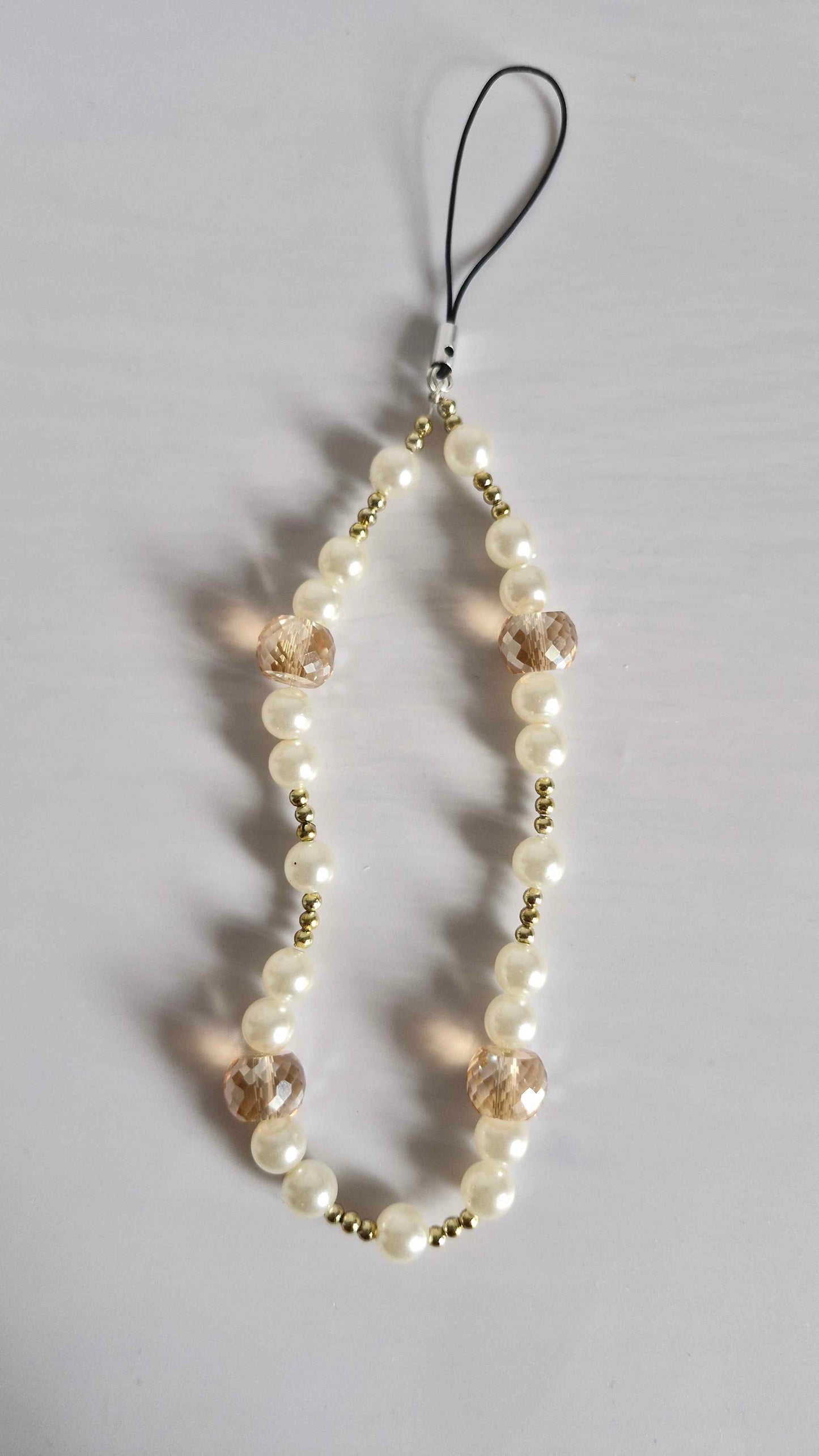 Gold & Pearl Galaxy Beaded Loop Charm