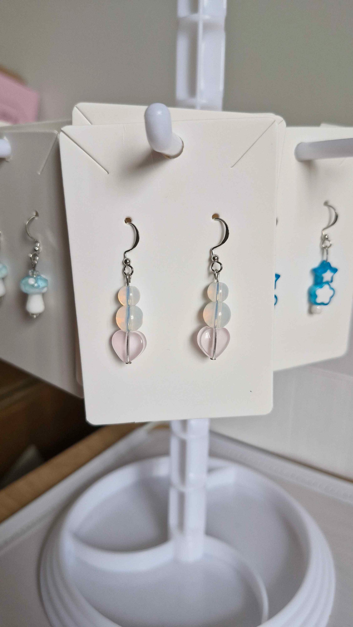 Ethereal Glow Heart Earrings