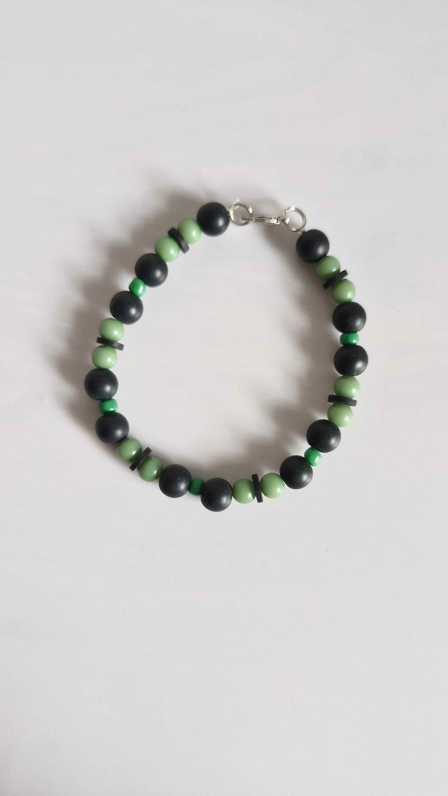Sage & Onyx Matte Beaded Bracelet