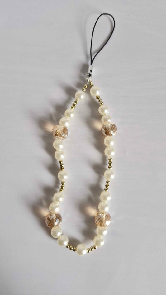 Gold & Pearl Galaxy Beaded Loop Charm