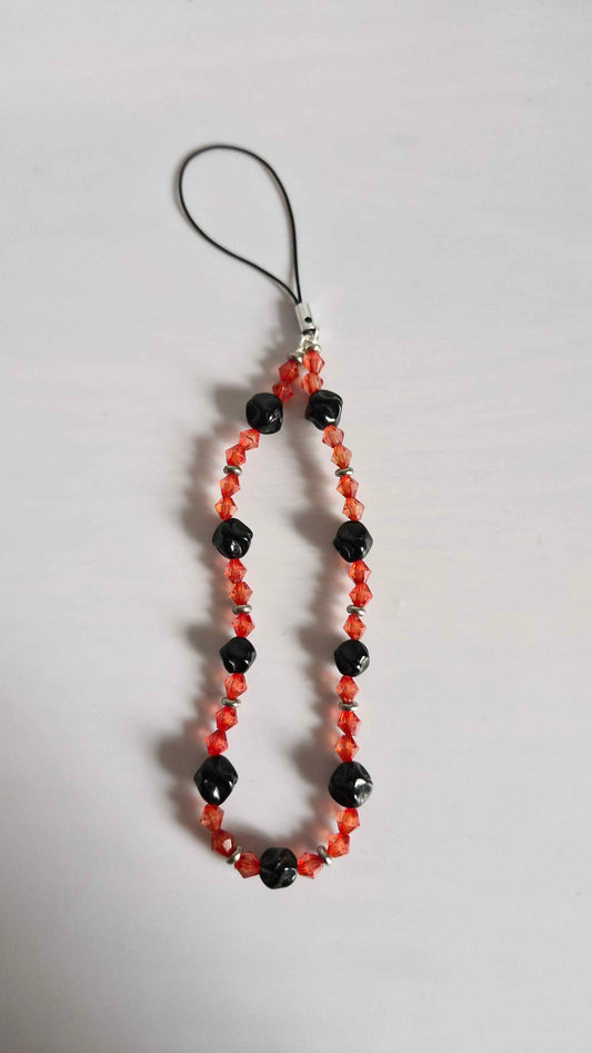 Molten Noir & Fiery Crystal Beaded Loop Charm