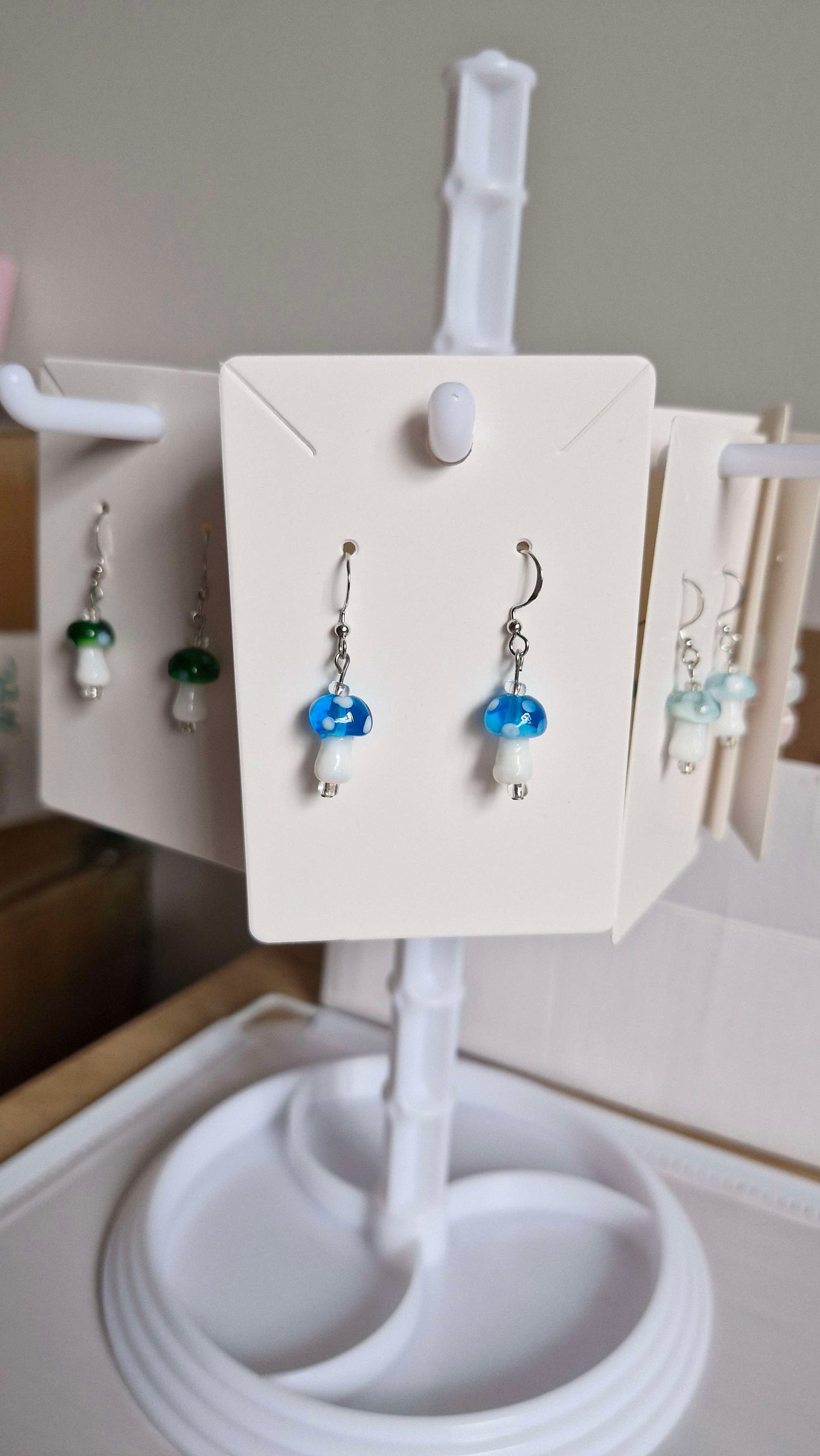 Whimsical Mushroom Drop Earrings