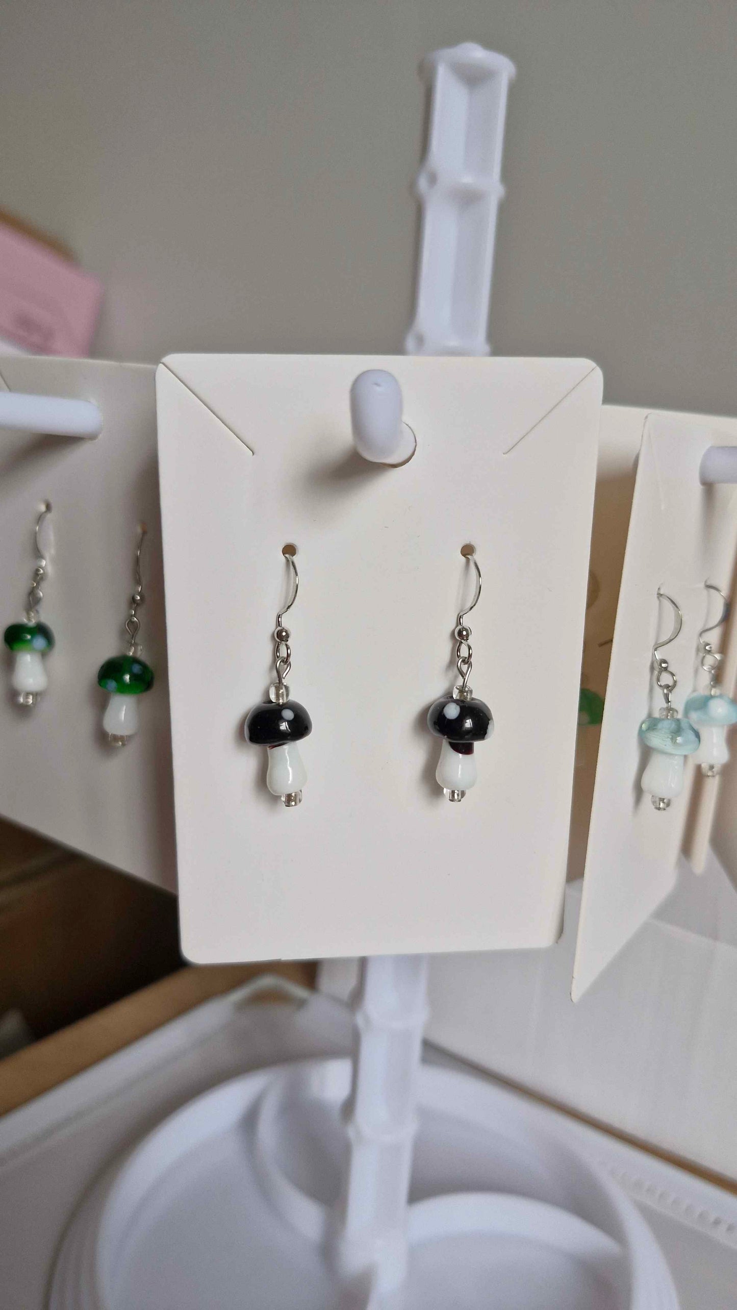 Whimsical Mushroom Drop Earrings
