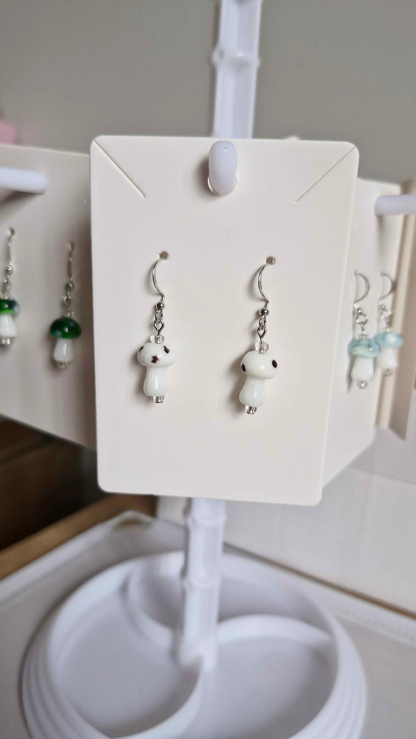 Whimsical Mushroom Drop Earrings