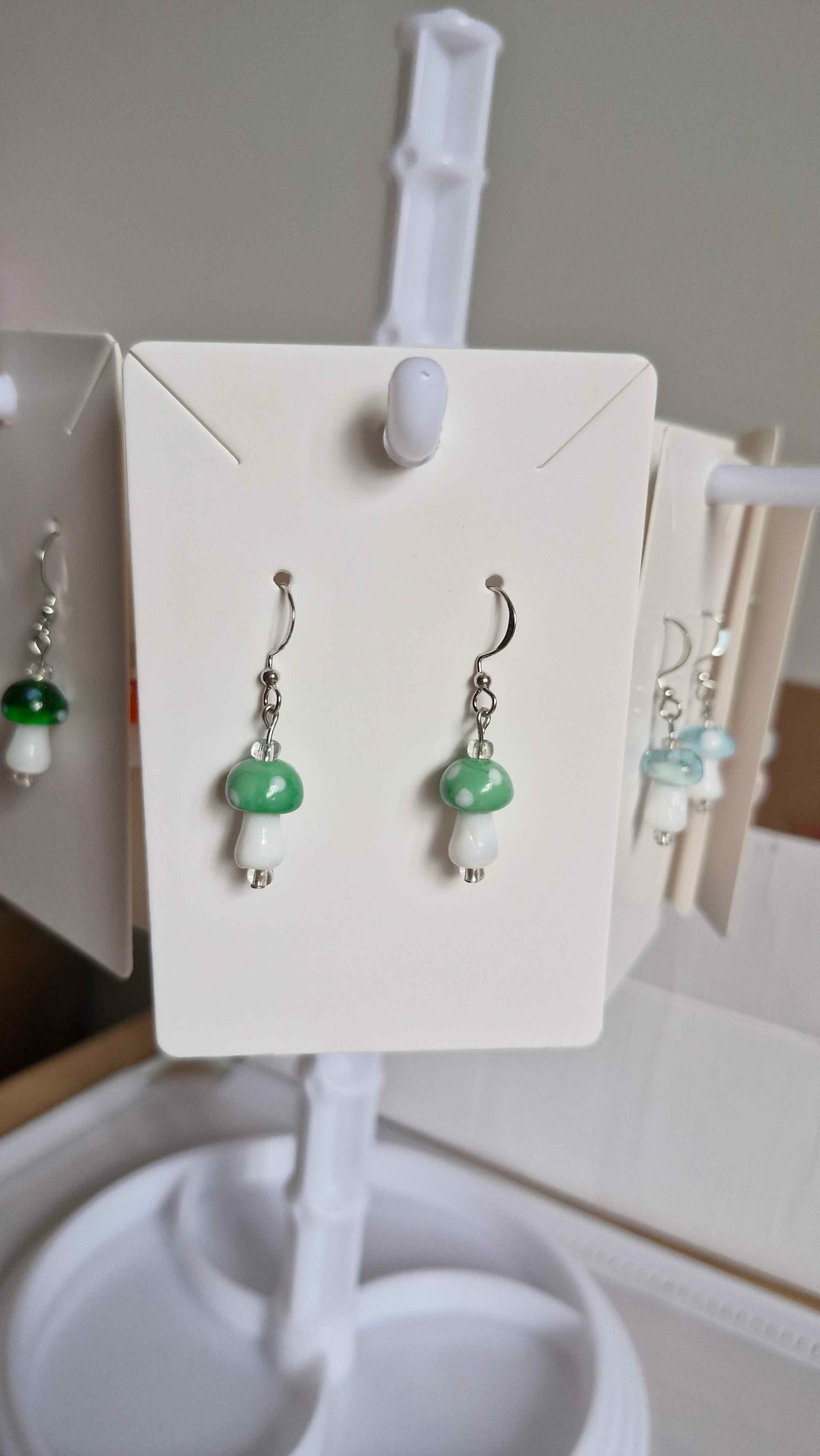 Whimsical Mushroom Drop Earrings