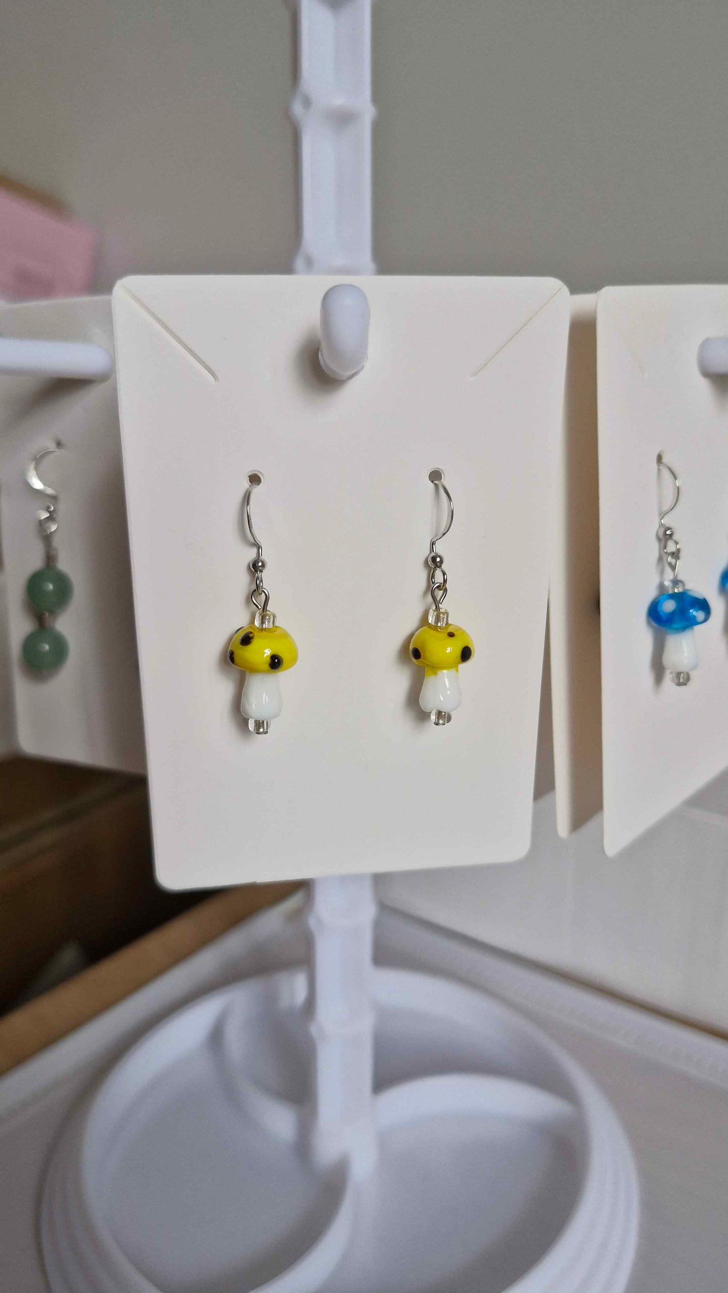 Whimsical Mushroom Drop Earrings
