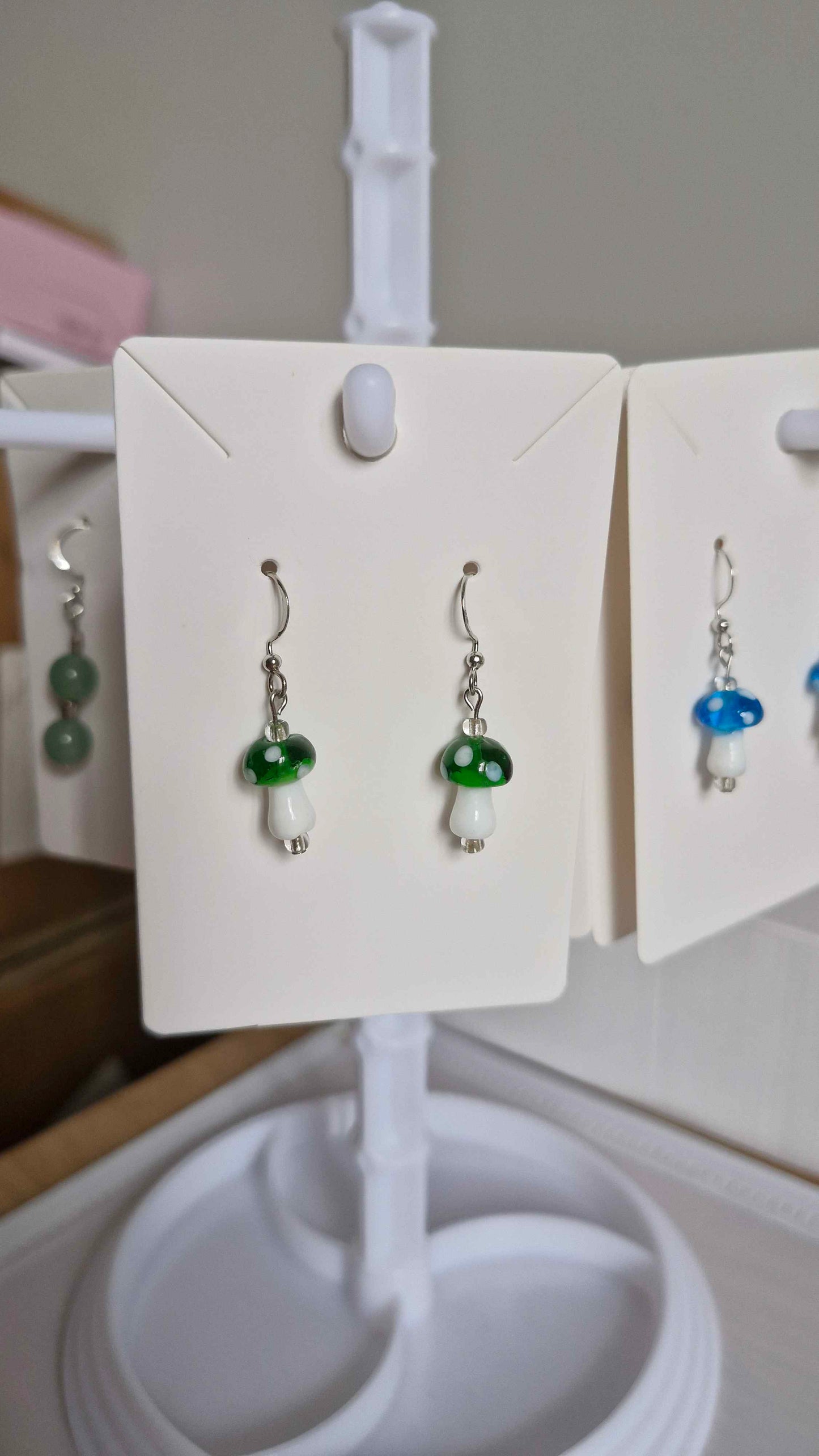Whimsical Mushroom Drop Earrings