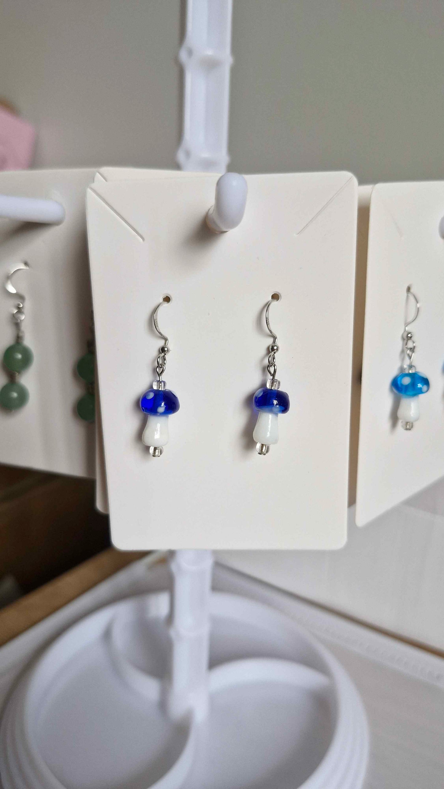 Whimsical Mushroom Drop Earrings
