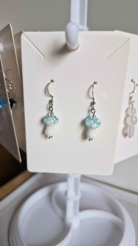 Whimsical Mushroom Drop Earrings