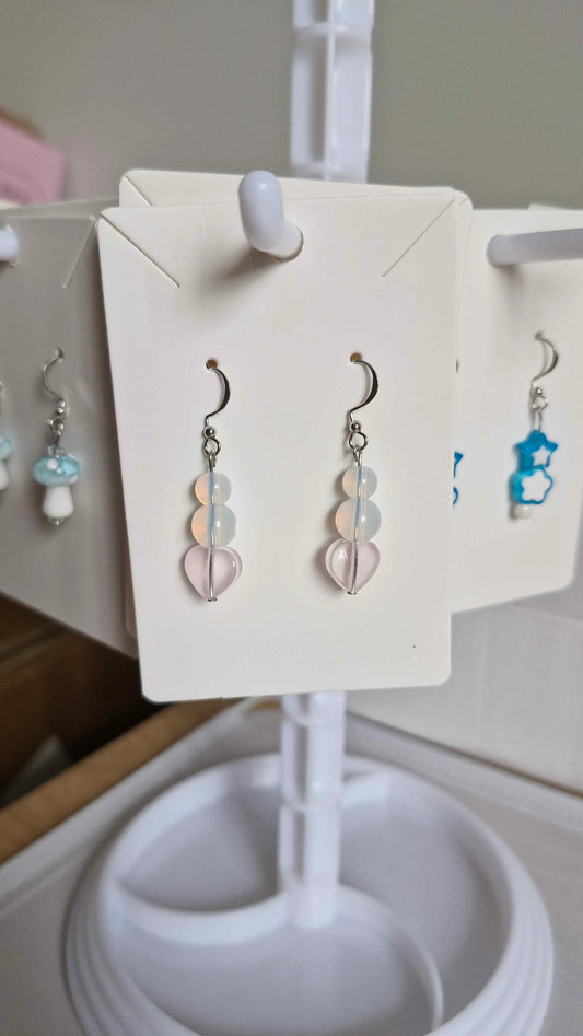 Ethereal Glow Heart Earrings