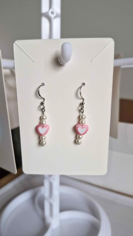 Sweetheart Pearl Drop Earrings