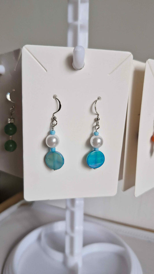 Blue Lagoon Shell & Pearl Drops