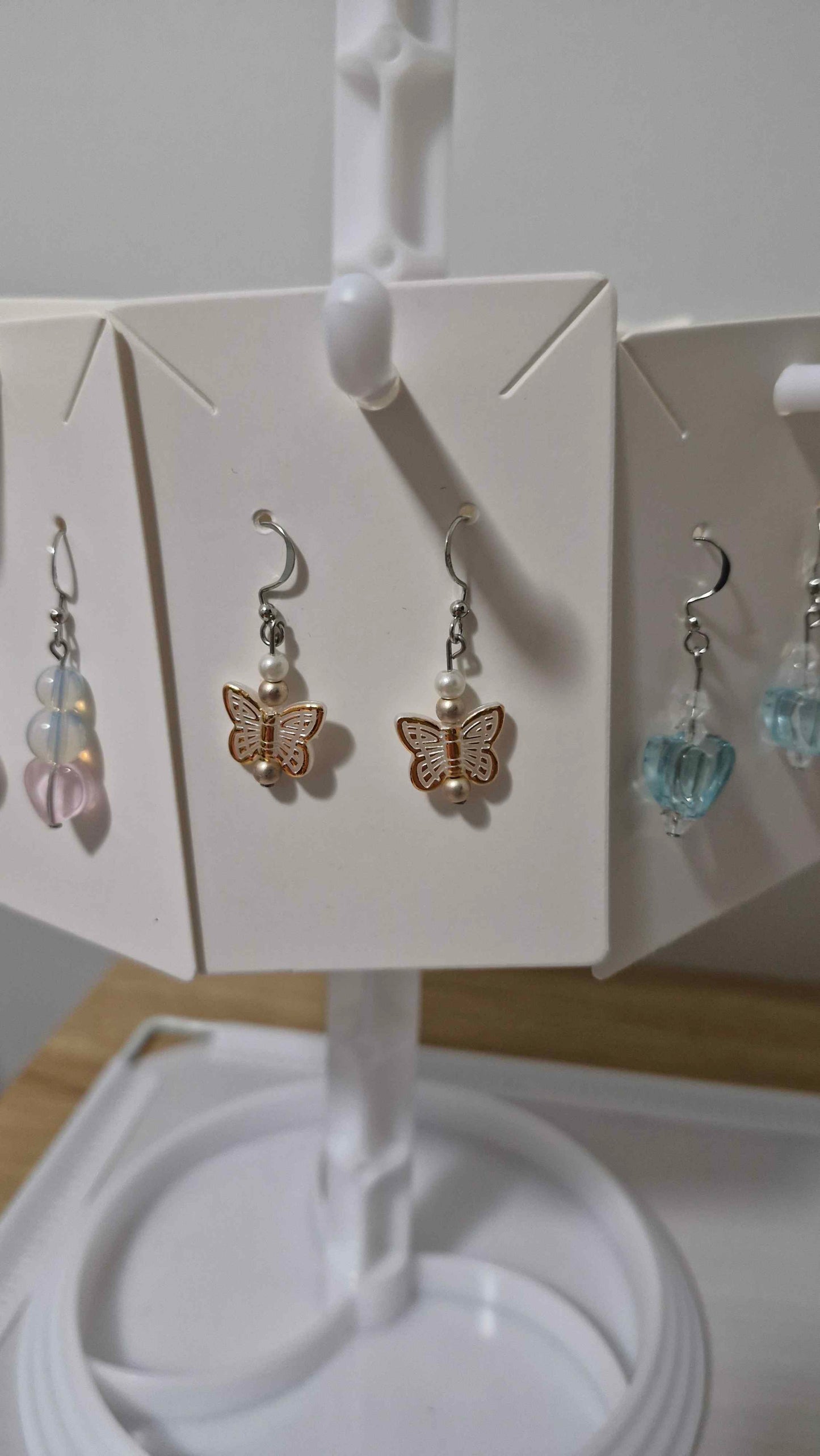 Golden Meadow Butterfly Earrings