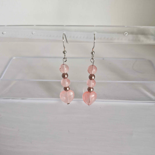 Blushing Heart Earrings